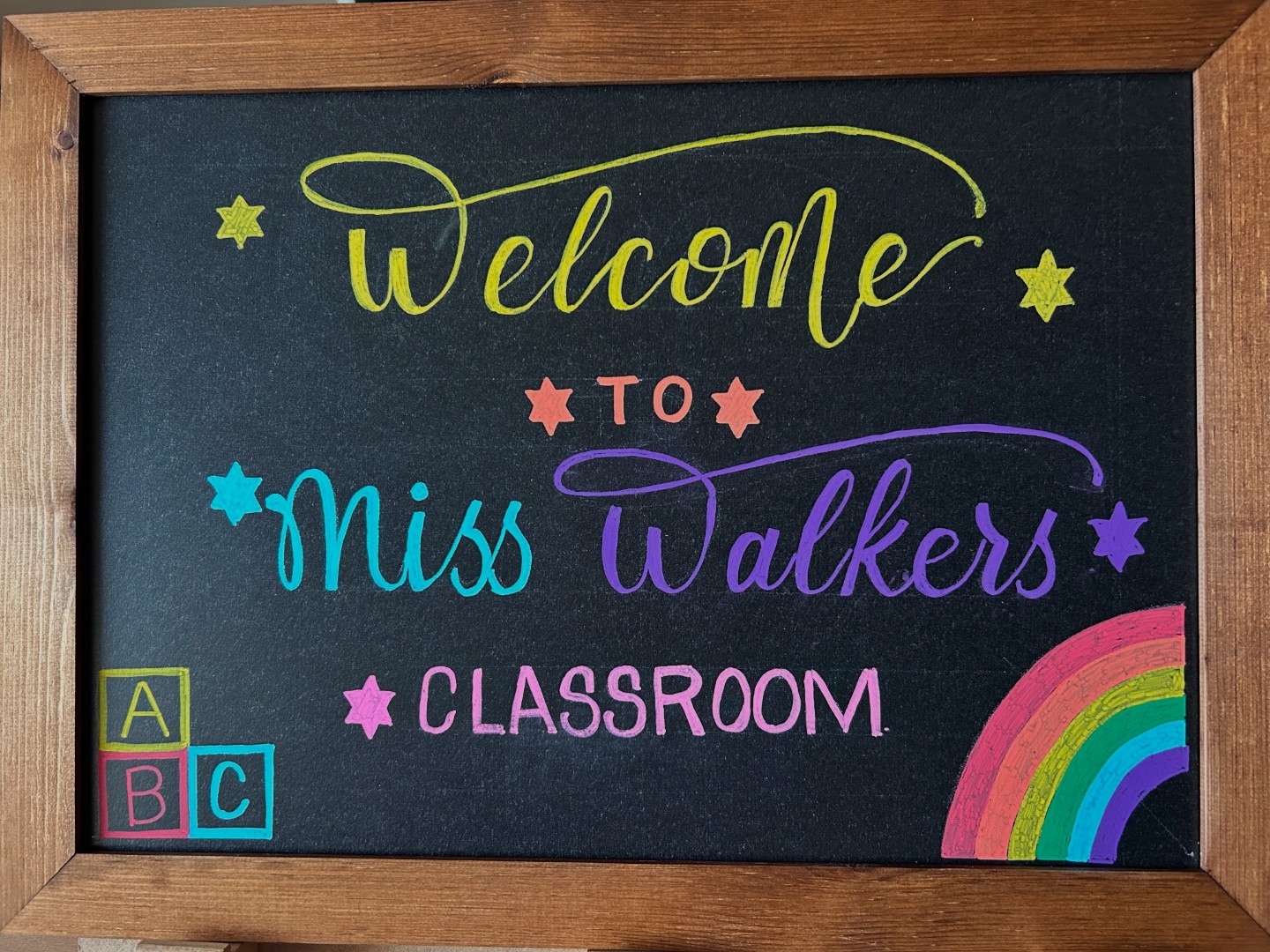 Calligraphy on a mirror